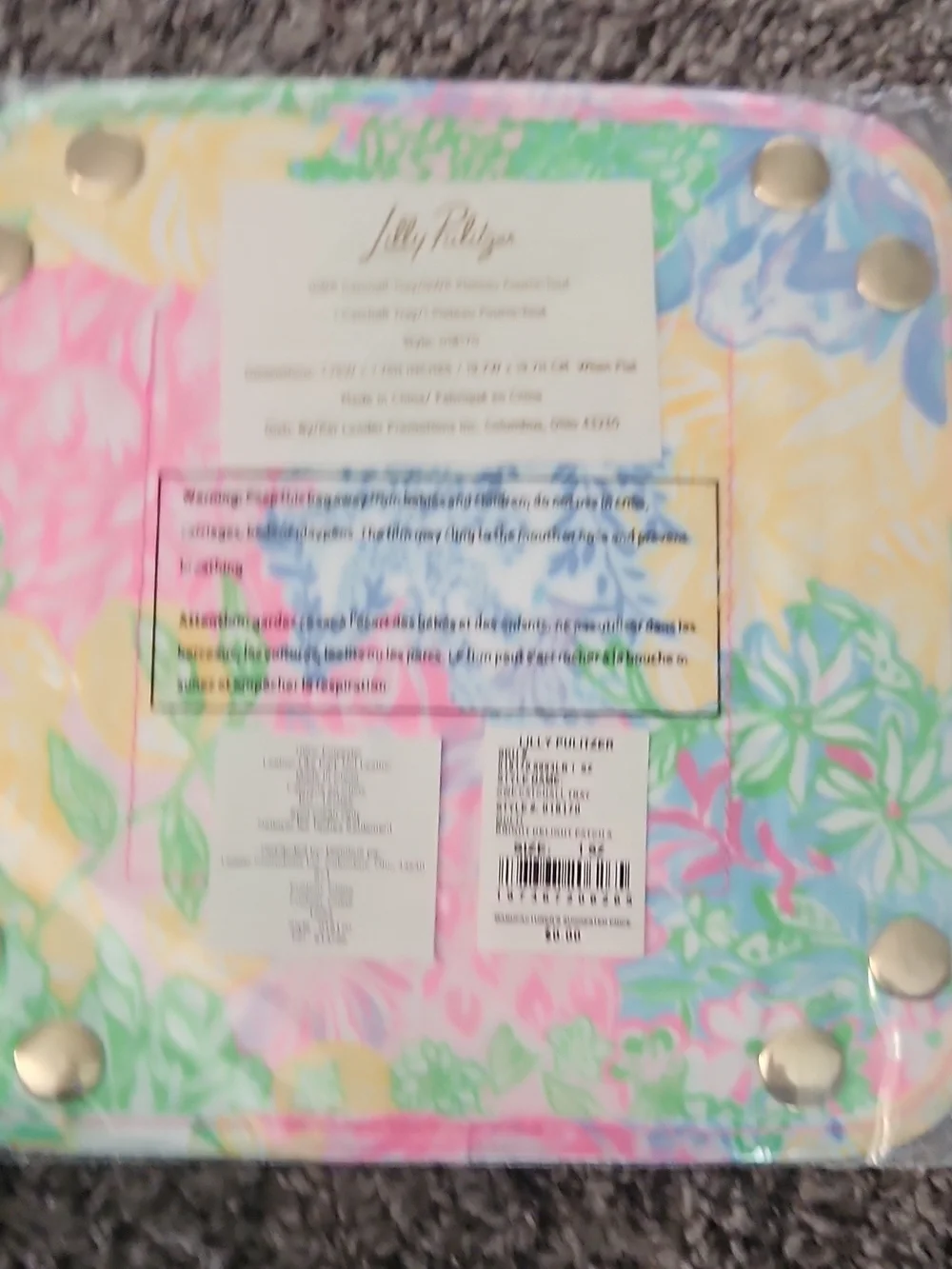 Lilly Pulitzer Pastel Floral Catch All Trey